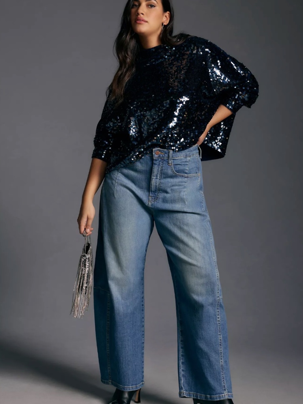 Anthropologie The Kenna Mid-Rise Heritage Barrel Jeans by Pilcro size 27 - Picture 7 of 7